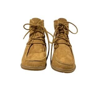 Maypole Faux Suede and Faux Fur Wedge Womens Boot Size 10